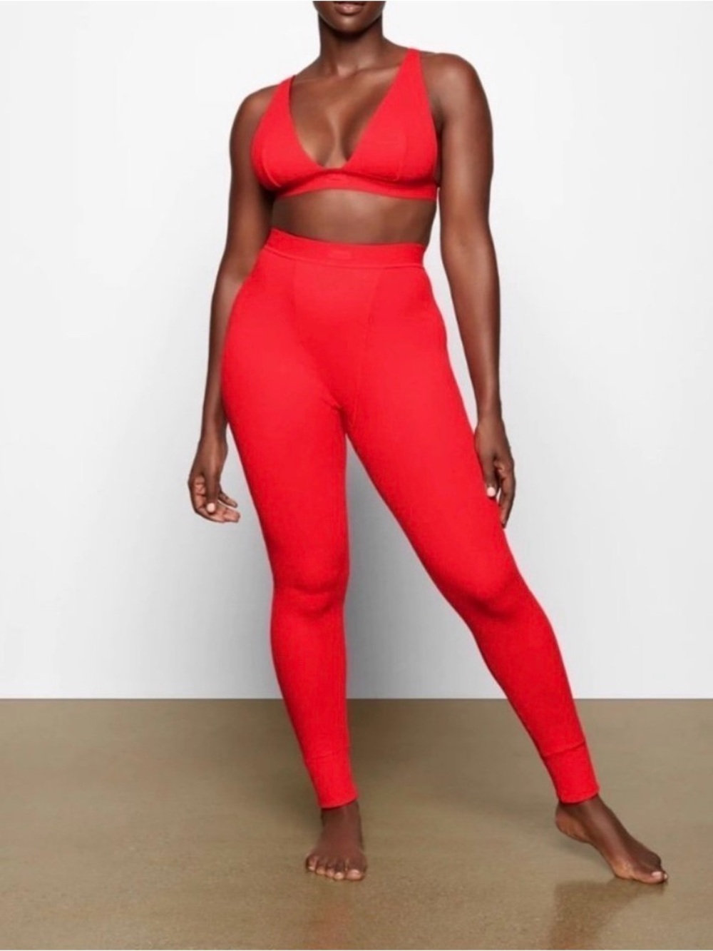 ❤️ SKIMS Cotton Rib Legging | Ruby | S | NWT 🏷️